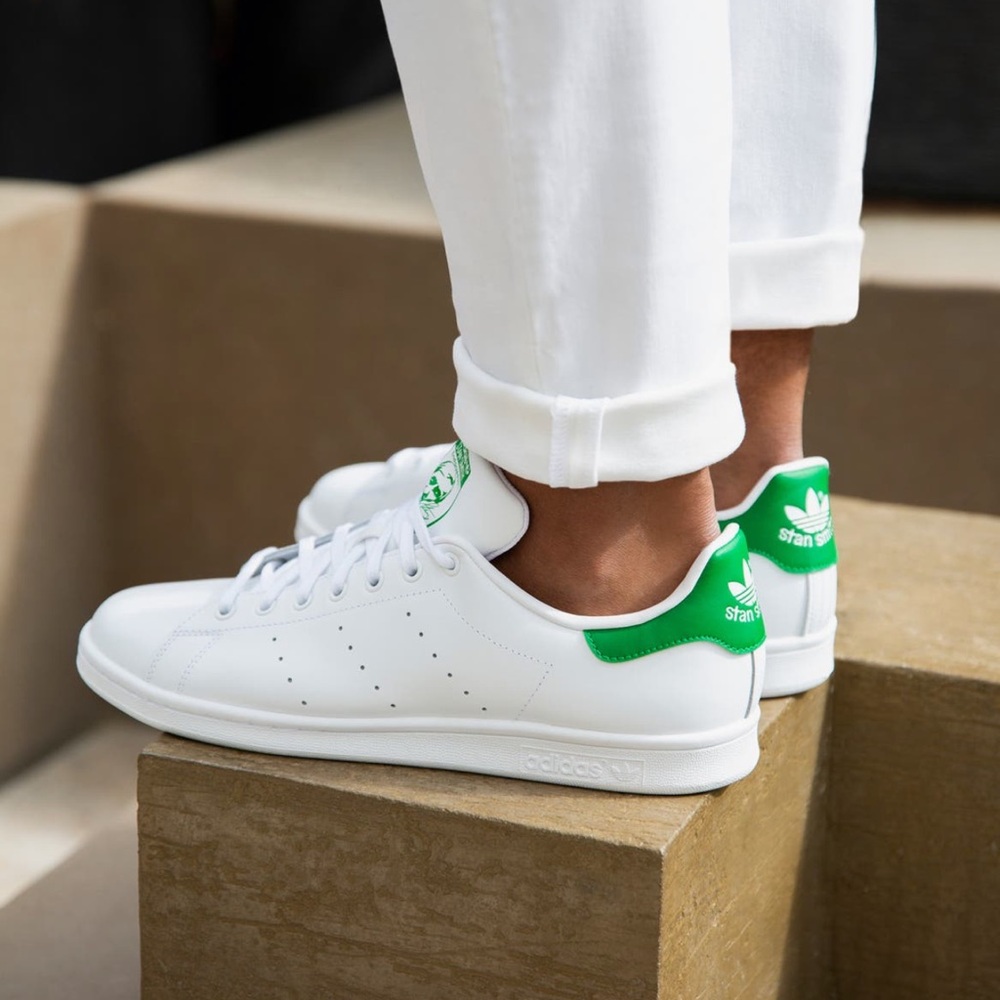Adidas Men’s Classic White and Green Stan Smith Sneakers